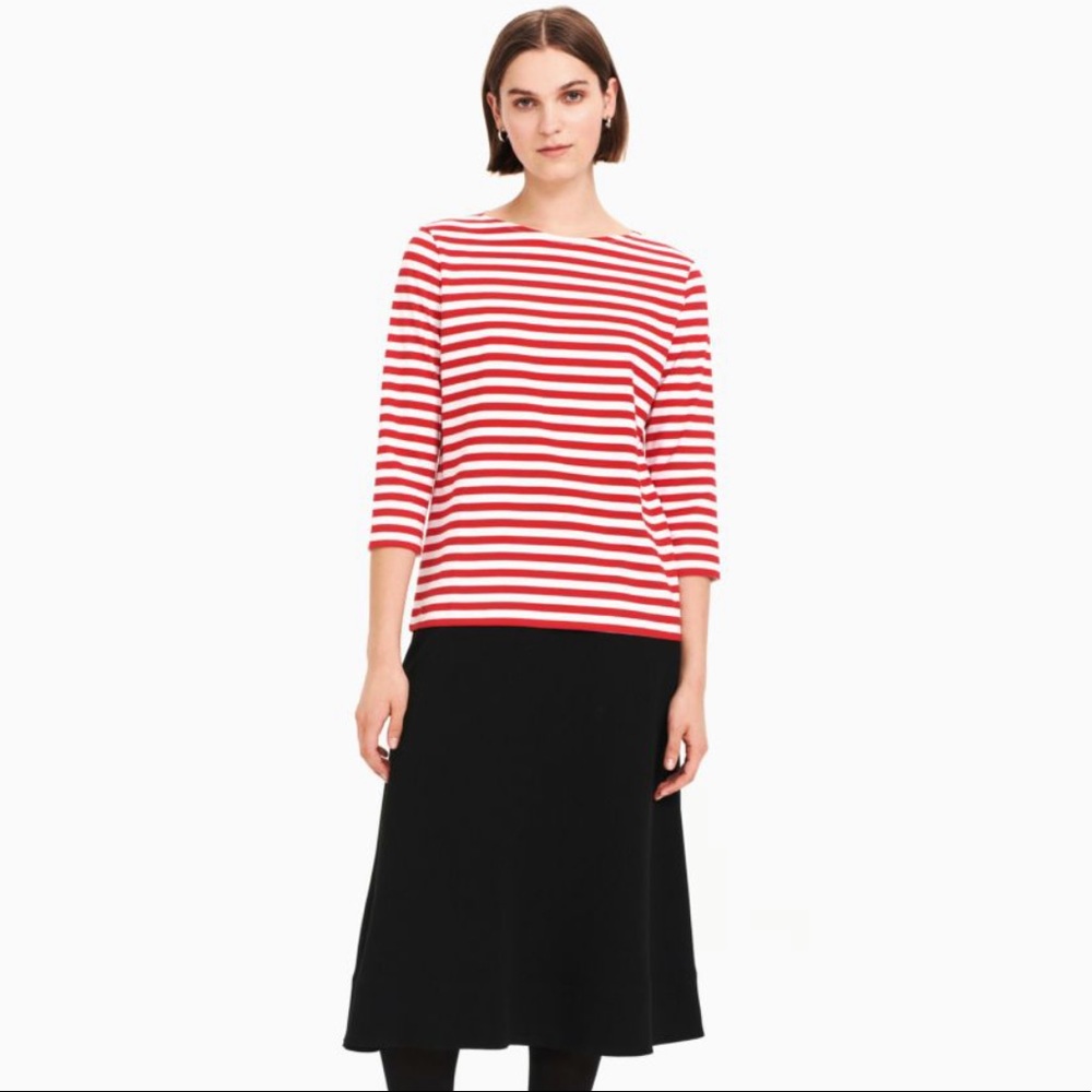 Marimekko Ilma Pink and White Striped Tee